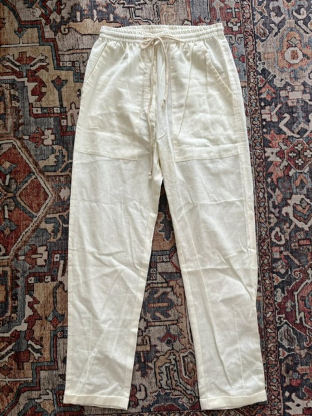 NWT Emerson Fry Organic Cotton Pants in Ivory | Size Small
